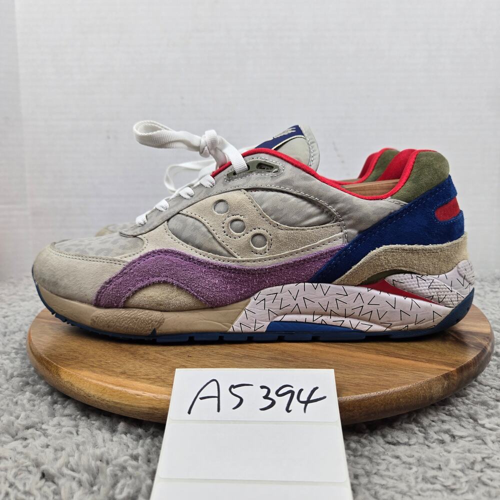 Saucony Mens 10.5 Bodega G9 Shadow 6 Pattern Recognition Grey Casual Sneaker